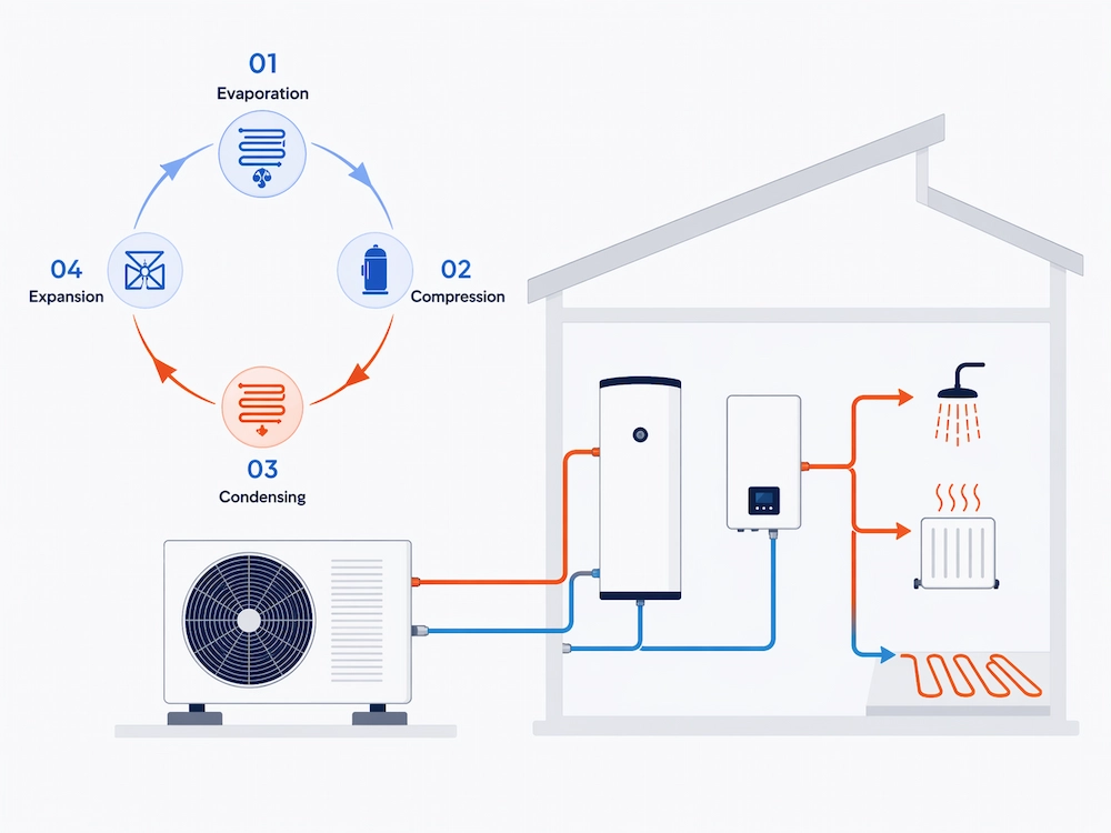 How a heat pump works